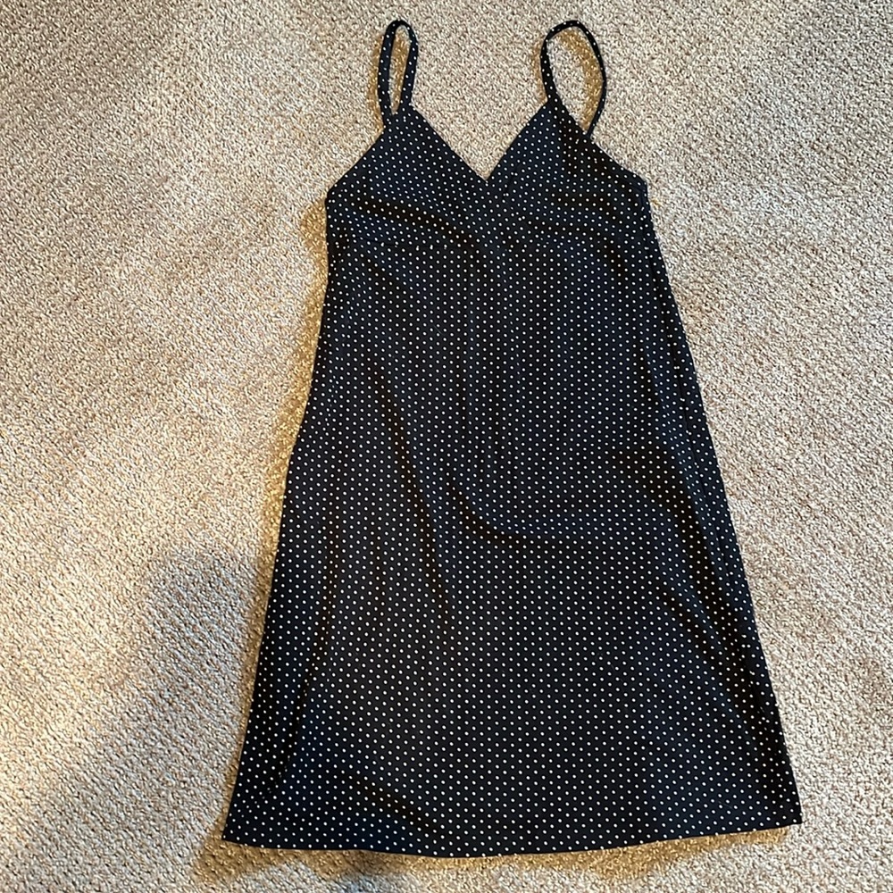 Brandy Melville black with white polkadot sundress